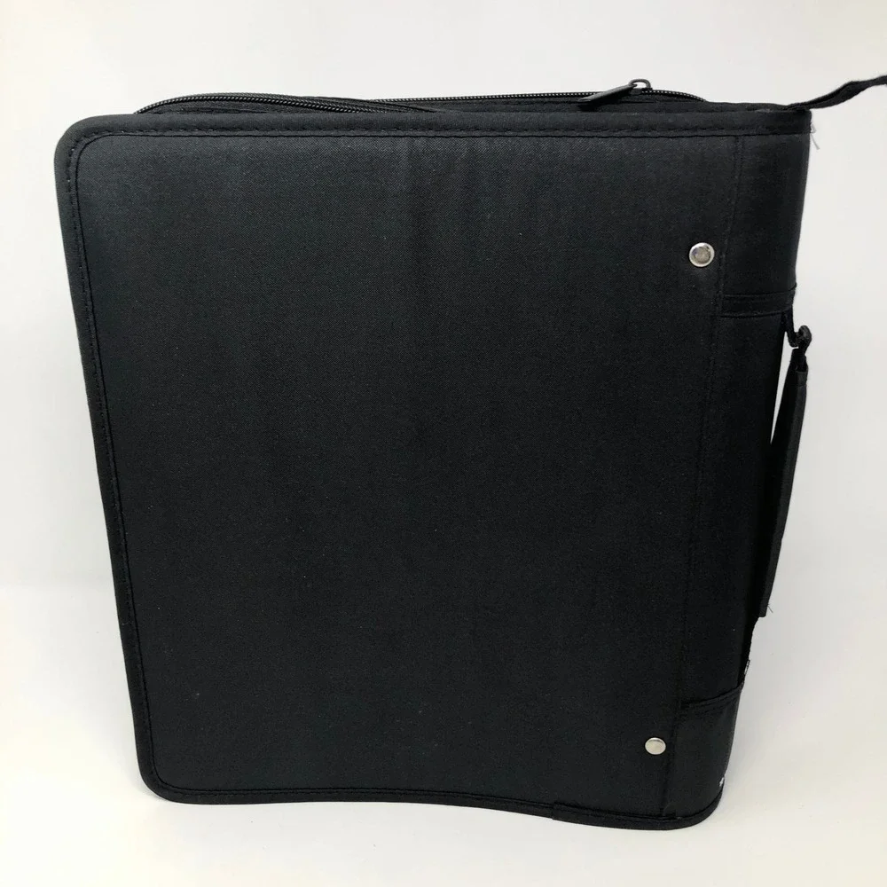 Five Star 2 Inch Zipper Binder, 3 Ring Binder, 6-Pocket Expanding File-Black